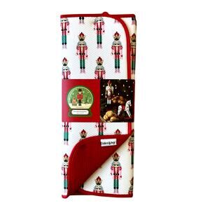 2pc Mint & Ivy NUTCRACKER Kitchen Drying Mats 16x19 Reversible Christmas Holiday